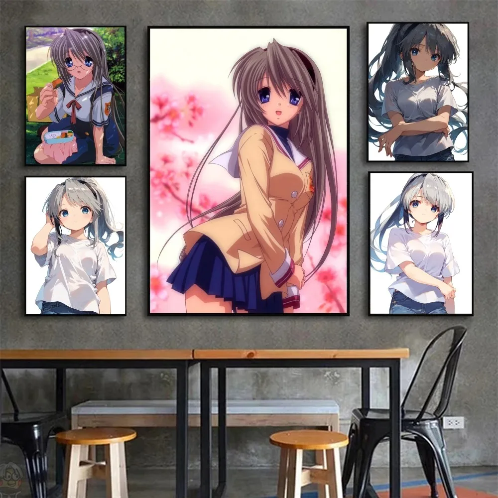 Sakagami Tomoyo Animation CLANNAD Poster Wall Art Home Decor Room Decor Digital Painting Living Room Restaurant Kitchen Art