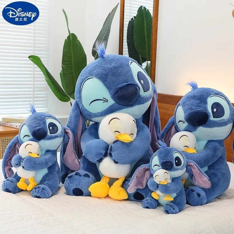 

Disney Kawaii Plush Doll Stitch Lilo Doll &Cute Duck Stitch Plush Stuffed Toy Christmas Children's Birthday Gift Decoration Toys