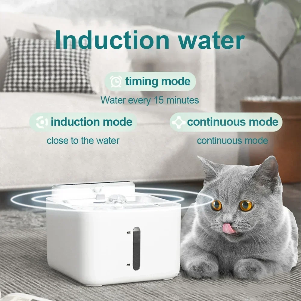 Wireless Sense Cat Water Fountain Automatic Dog Drink Bowl Portable Rechargeable Dispenser for Cats Feeder Pet Drinking Fountain