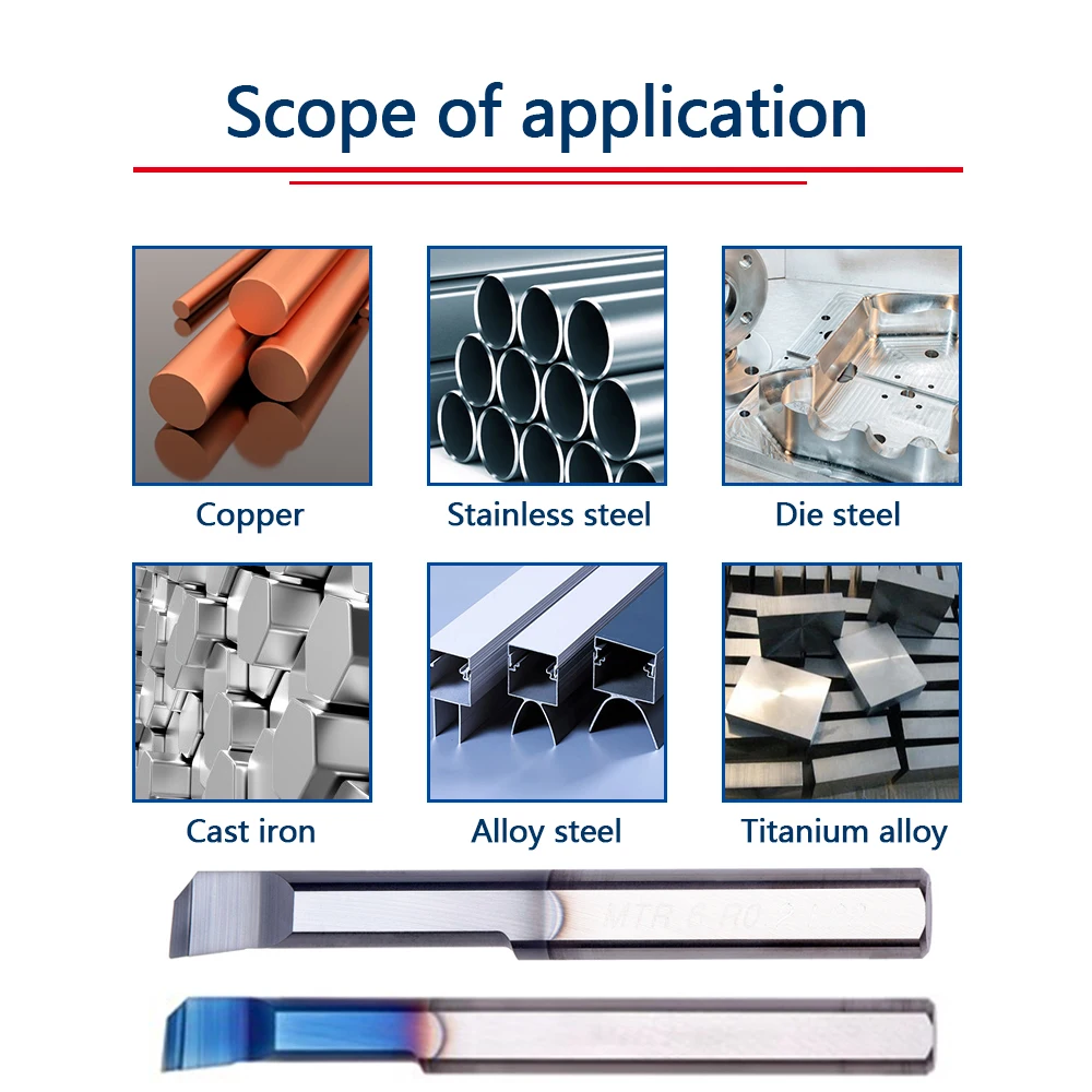 MTR MTL Small Bore Boring Tool Inner Hole Machining Carbide Turning MTR2/2.5/3/3.5/4/4.5/5/5.5/6/7/8 Boring Cutter For Steel