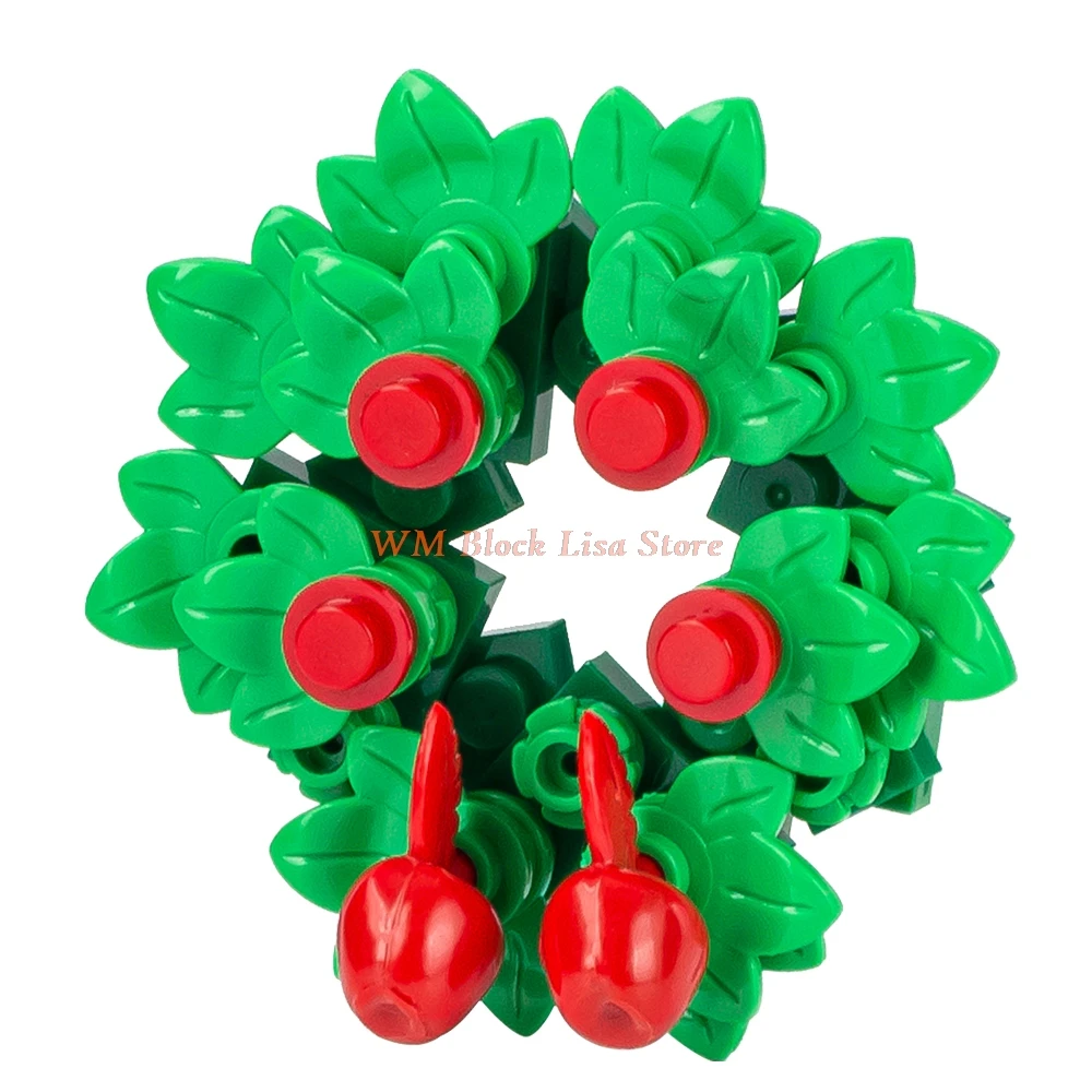 قوالب بناء شجرة عيد الميلاد للأطفال ، ألعاب الطوب ، سانتا كلوز ، إكليل الثلج ، الأيايل ، القطار ، الجرس ، حلبة التزلج ، متوافقة ، هدايا الأصدقاء #2