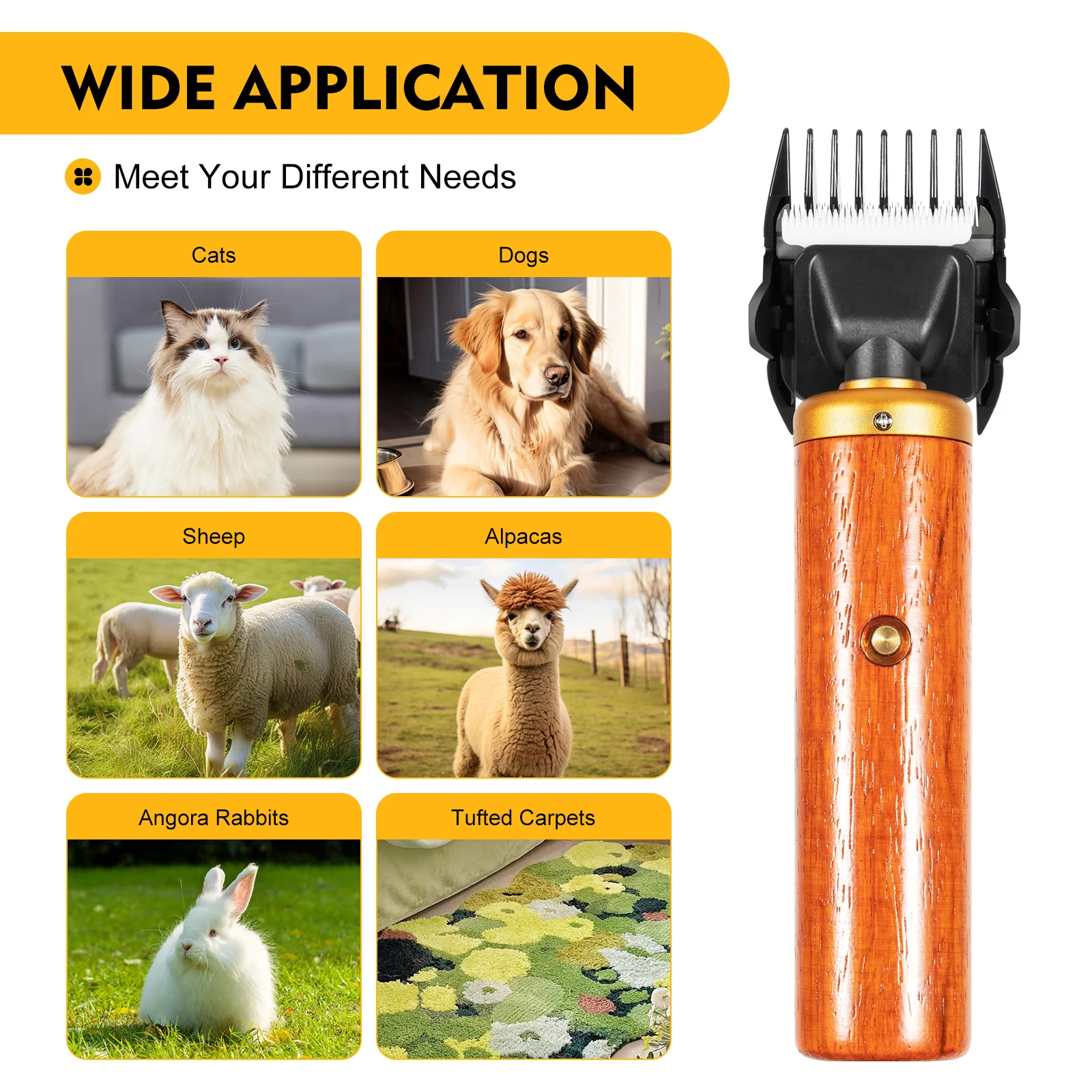 

Portable Electric Pet Clipper with Storage Box Dog Cat Grooming Kit Professional Home Hair Clippers Tool Accessories Low Noise