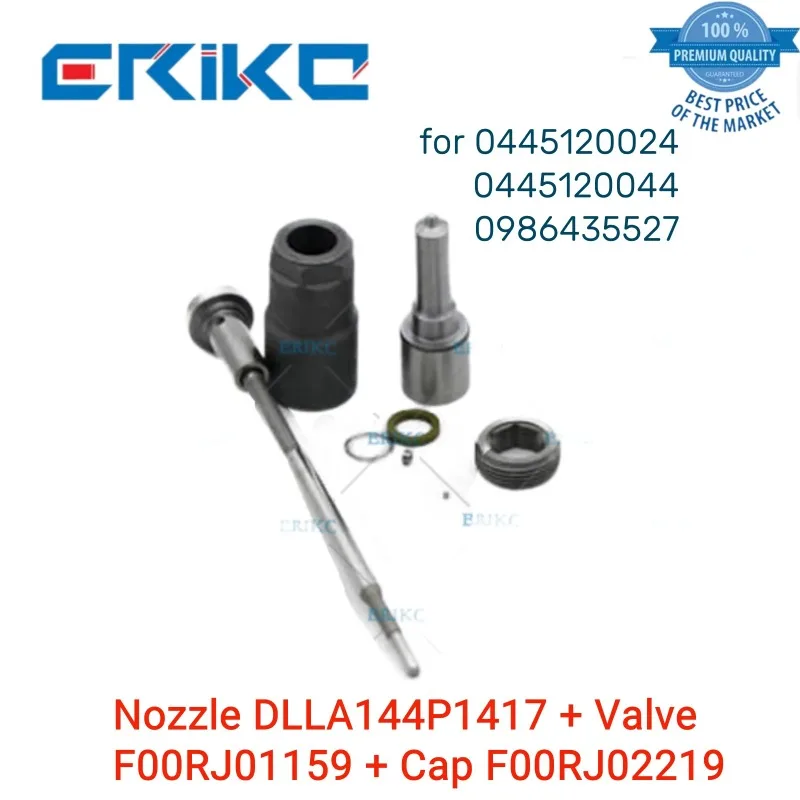 

Ремкомплекты дизельных форсунок Сопло DLLA144P1417 Клапан F00RJ01159 Крышка F00RJ02219 для 0445120024 0445120044 0986435527