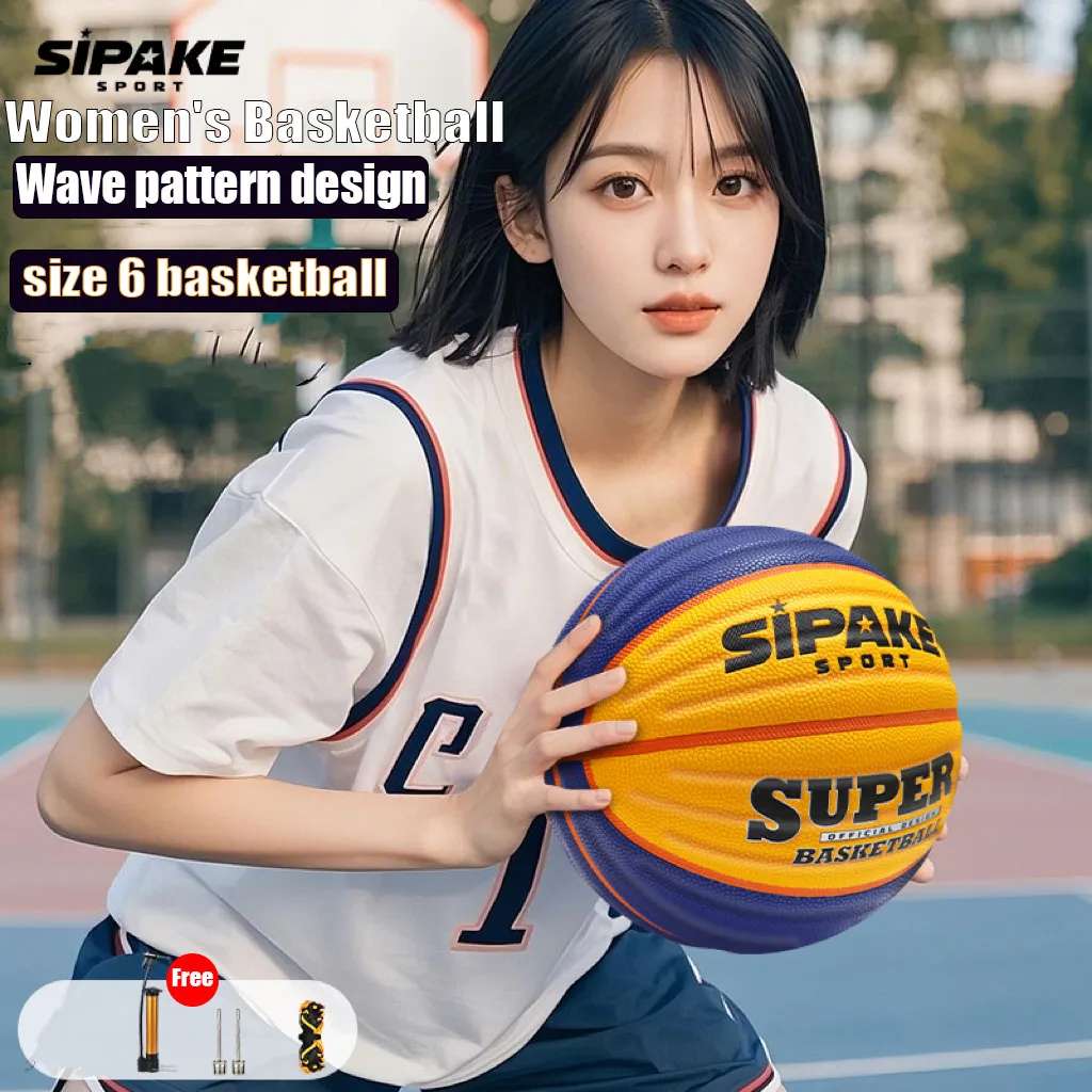 

SIPAKE Original size 6 indoor and outdoor PU leather ball, training for adult women's basketball games