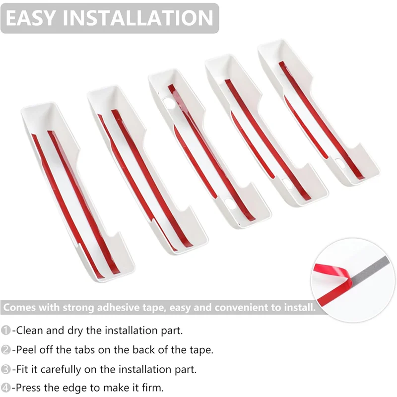 

AASS-Защитная накладка на дверную ручку автомобиля, накладка на ручку багажника для Ford Bronco 21-2024, аксессуары белого цвета