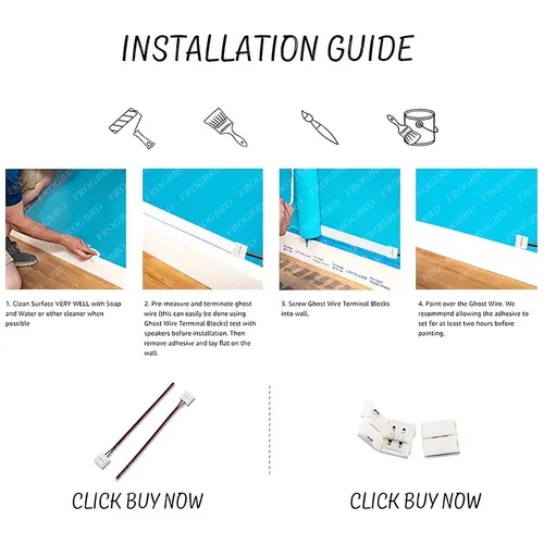 Imagen 2 del producto FROGBRO 23 conector de cable eléctrico AWG ultra plano oculto 10M cable de cobre de 2 núcleos cable de extensión de alimentación adhesivo LED de audio