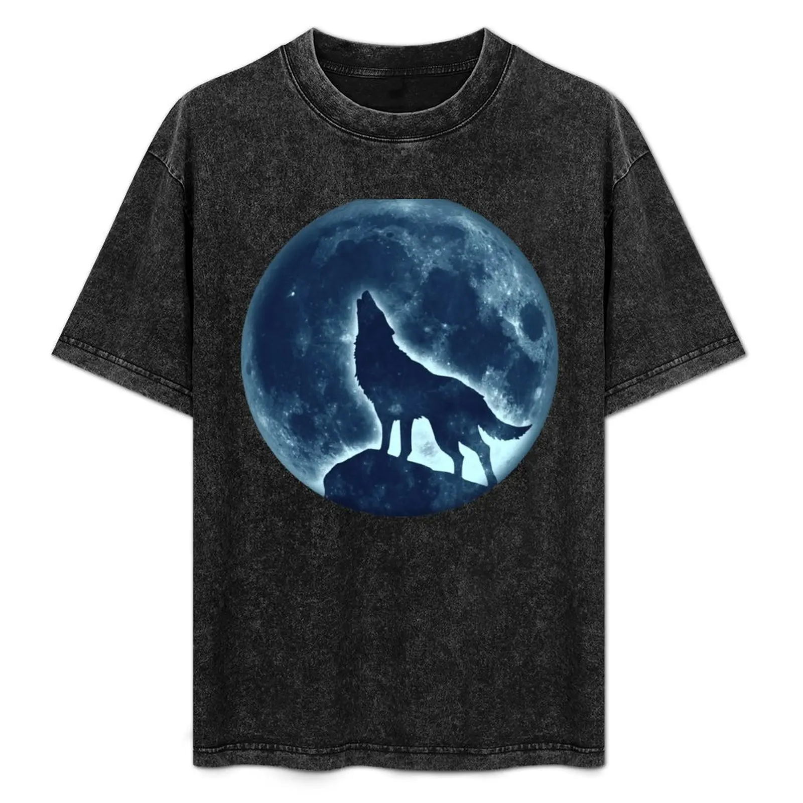 

Howling Wolf, full moon, fullmoon, wild, dog, wolves T-Shirt summer clothes t shirts for men cotton