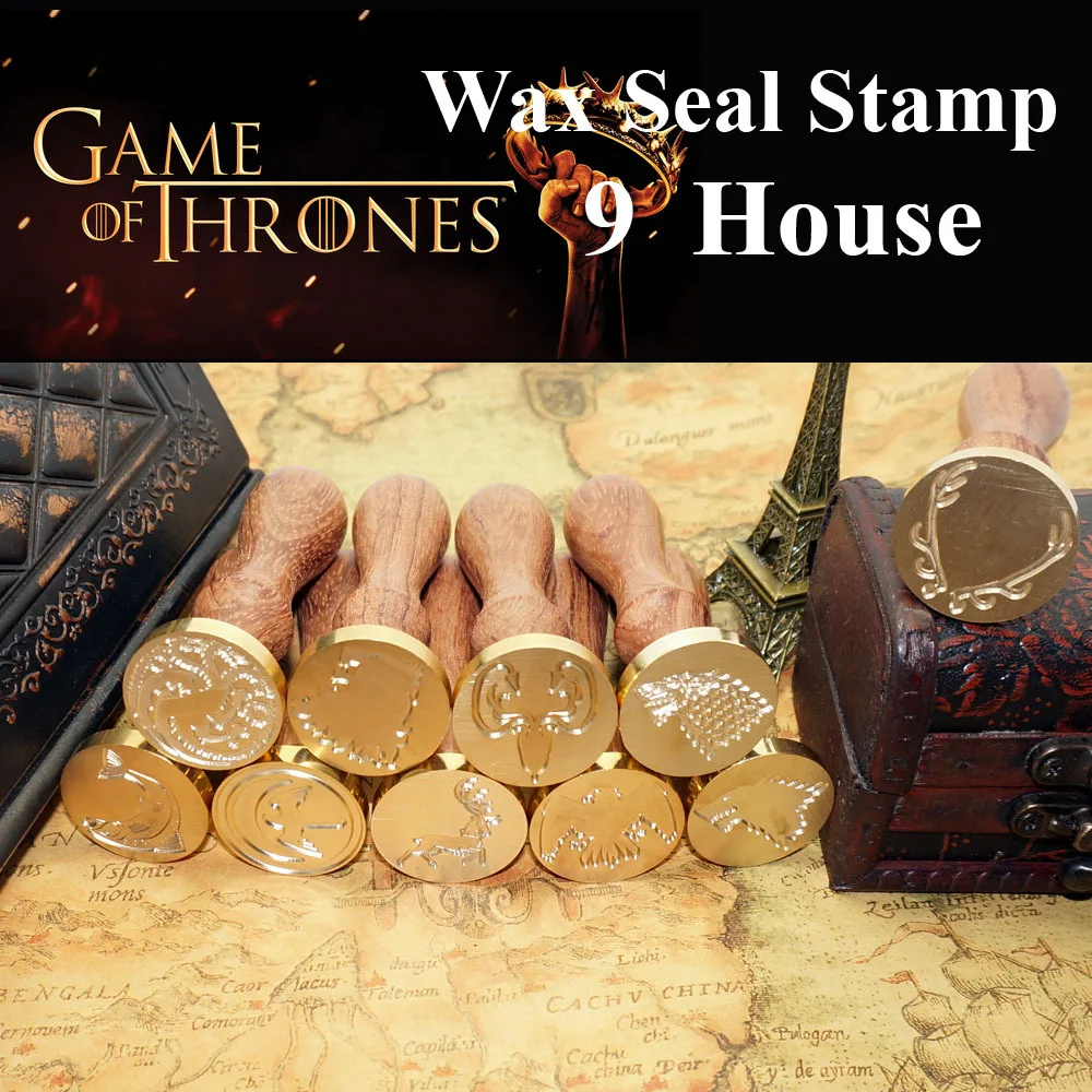 A Song Of Ice And Fire Wax Seal Stamp House Coat Arryn Tully Greyjoy Tyrell Sealing