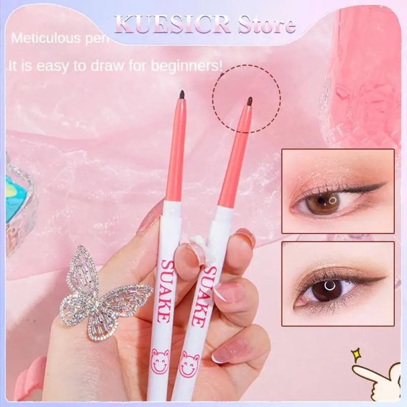 Lápiz de Gel delineador de ojos Delgado, delineador de ojos Delgado, resistente al agua, sudor de larga duración, sin manchas, Pseudo vegano, lápiz de silueta para principiantes, 1/3/5 piezas