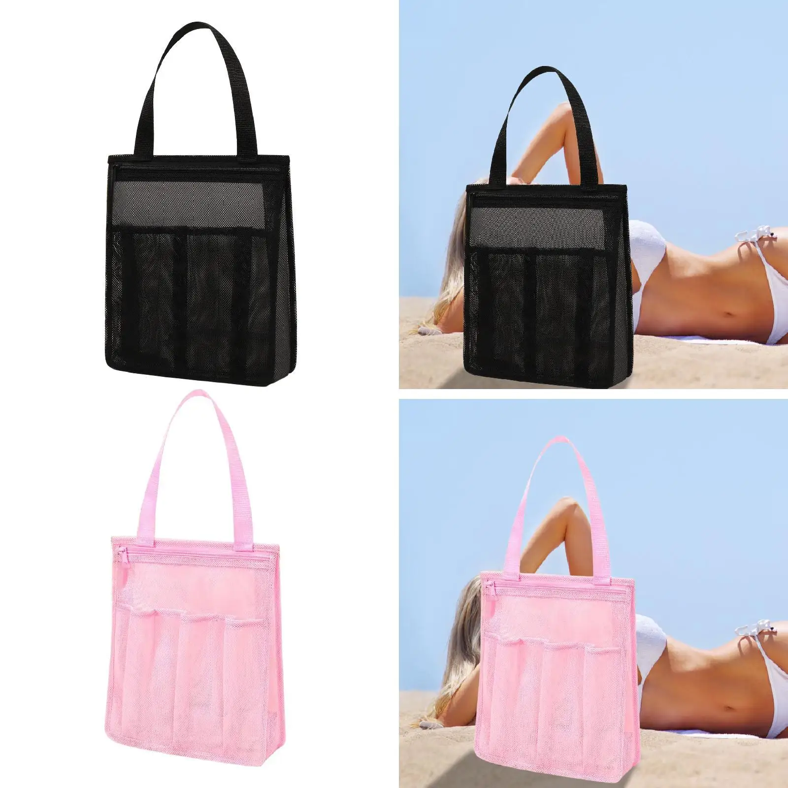 

Portable Mesh Shower Tote Bag Shower Organizer 10x3.5x12.01" Lightweight Quick