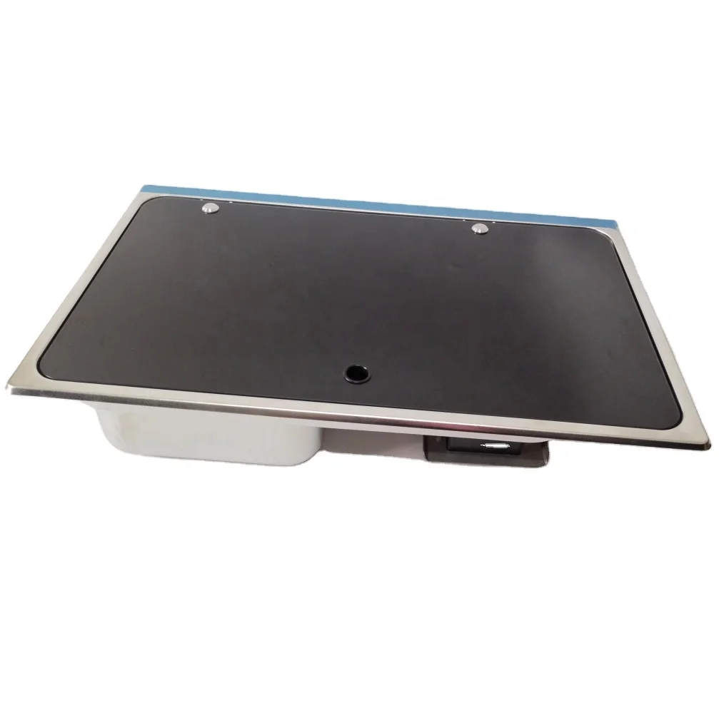 موقد وحوض غاز بشعلة واحدة من الفولاذ المقاوم للصدأ لمطبخ يخت قارب RV Caravan Motorhome