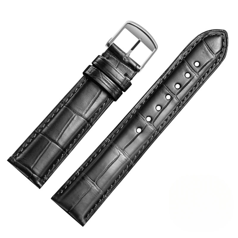 Alligator  strap,   men's pin buckle for women, suitable for famous craftsman Rosewood Comcast watches