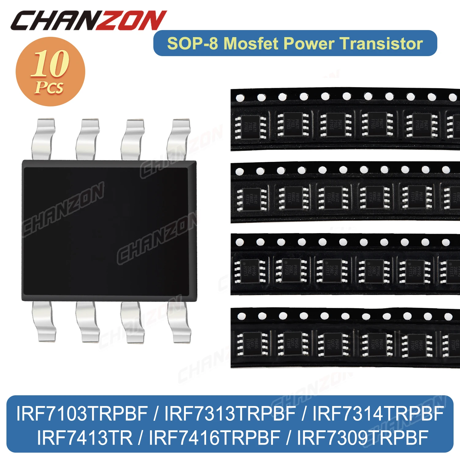 Original Sop-8 Irf7413 Irf7309 Irf7314 Irf7416 Irf7313 Irf7103 8 Pin Smd Mosfet Power Transistor Triode Tube Integrated Circuit