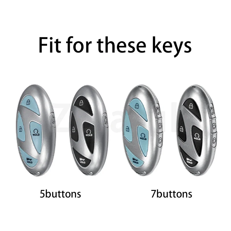 For Hyundai Ioniq 5 Atos Prime Palisade Santa Fe Tucson 2022 Solaris 2021 5 7 Buttons TPU Car Smart Key Case Cover Shell