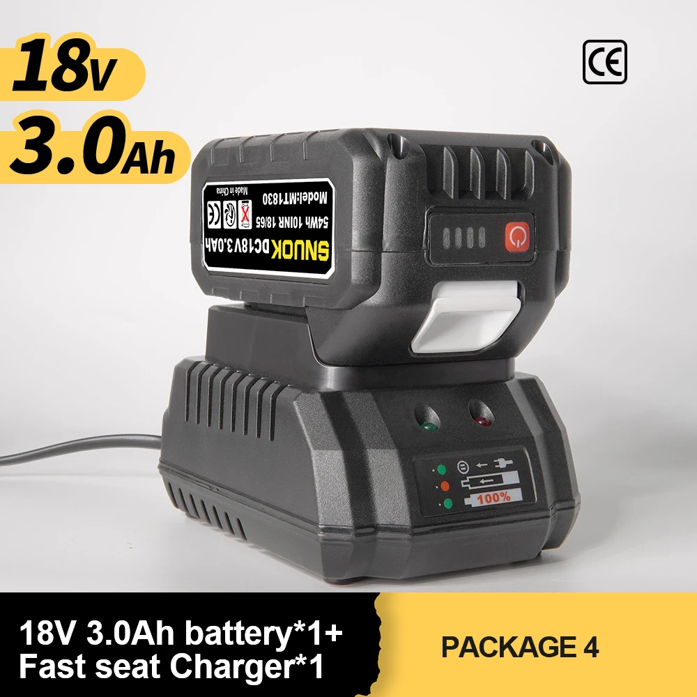 

SNUOK power tool battery pack 2000-3000mAh wireless fast charging drill wrench electric hammer FOR Makita 18V lithium battery