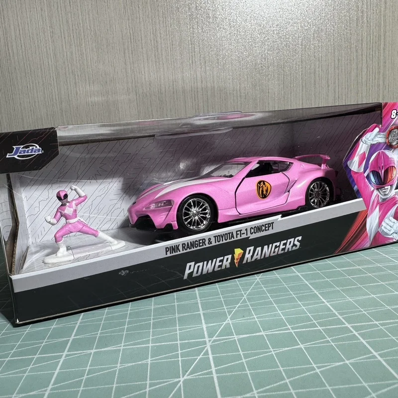 Genuine Jada Power Rangers Alloy Car Rx Nsx Spec With Action Figure Diecast Dinosaur Squad Car Model Desktop Collectibles Gift