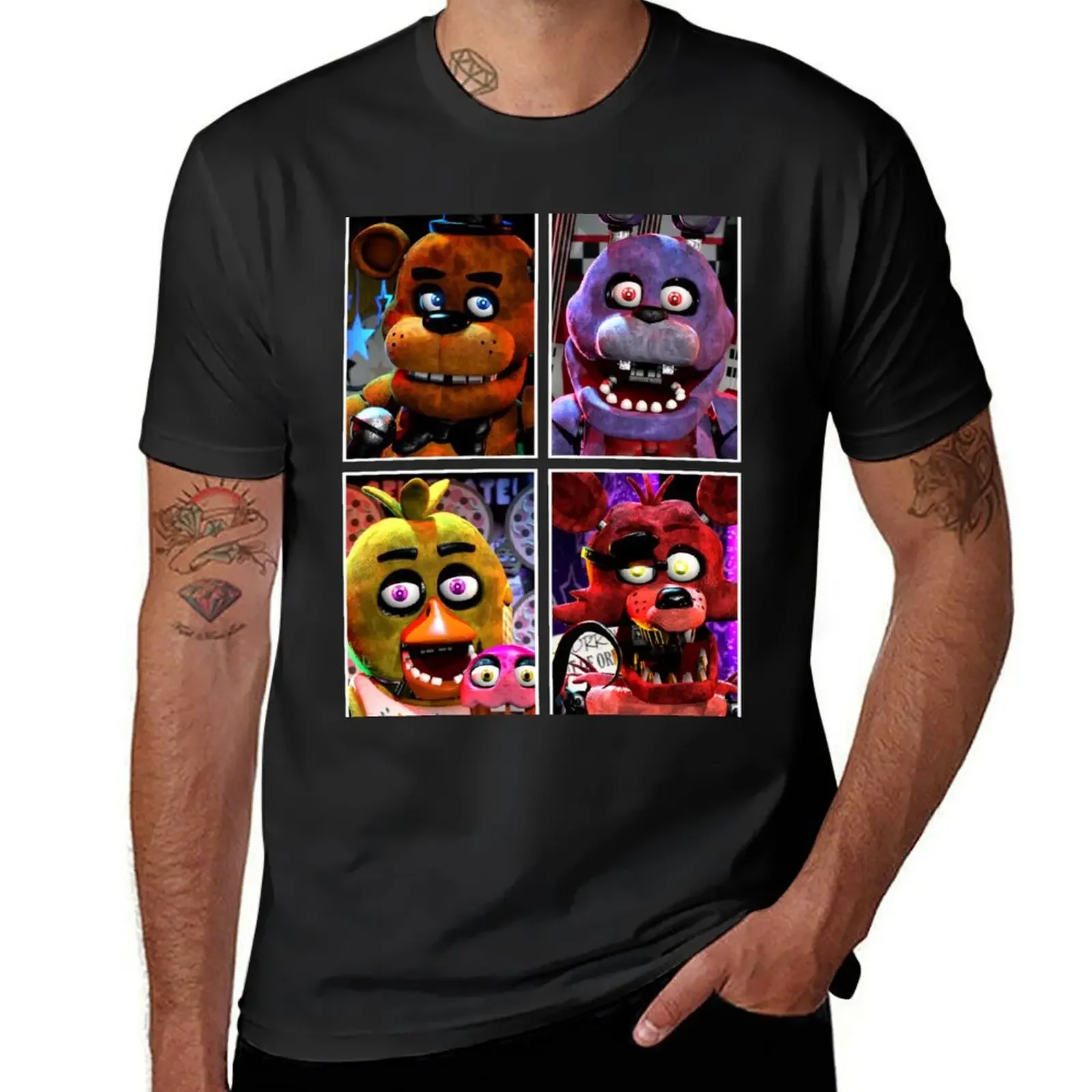 The Fazbear Band T-Shirt oversized cute tops summer clothes custom shirt mens graphic t-shirts hip hop