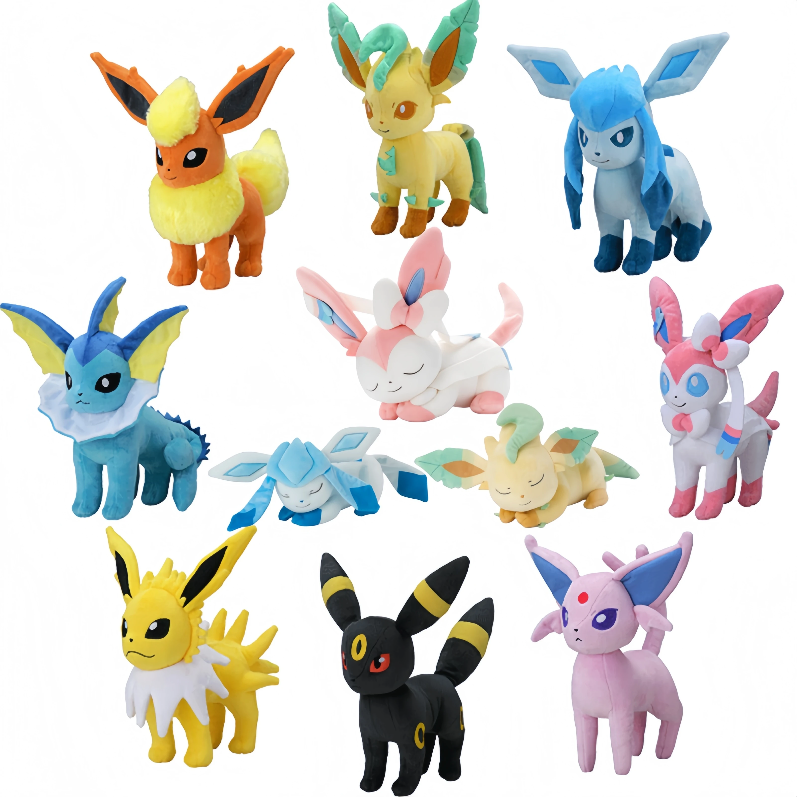 eevee-family-pokemon-sylveon-glaceon-leafeon-plush-toys-umbreon-vaporeon-flareon-pikachu-peluche-stuffed-dolls-exquisite-gift