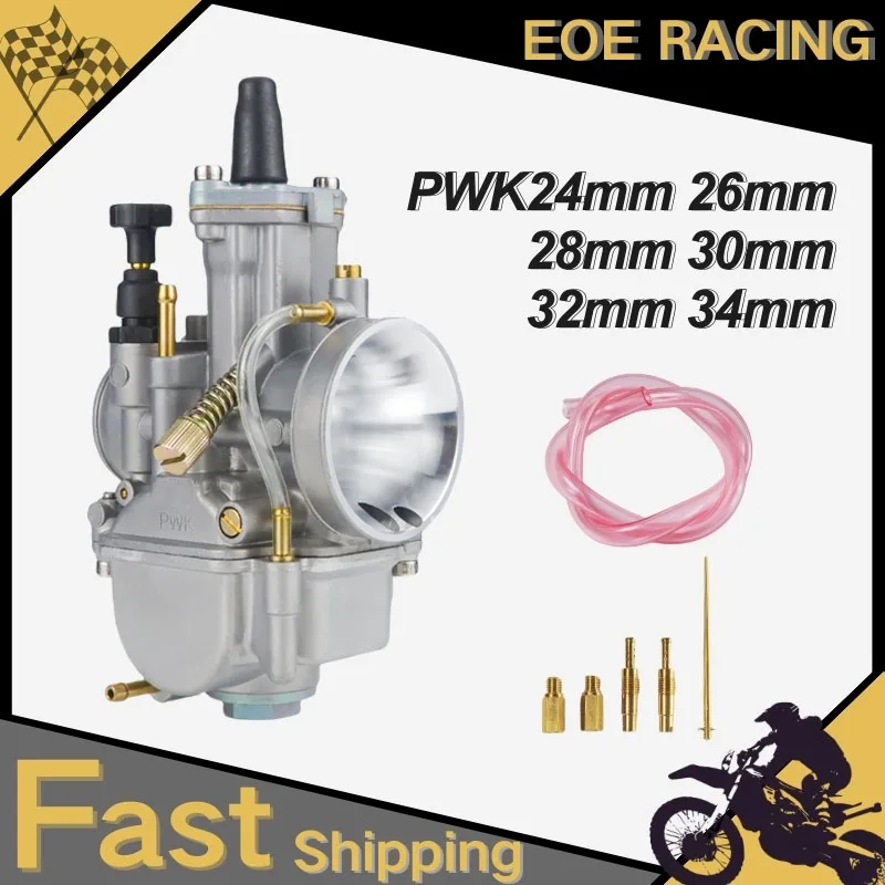 

For Keihin KOSO PWK 24 26 28 30 32 34mm 2T 4T ATV Quad Go Kart Dirt Bike Scooter 50-250cc Motorcycle Carburetor With Free Jet