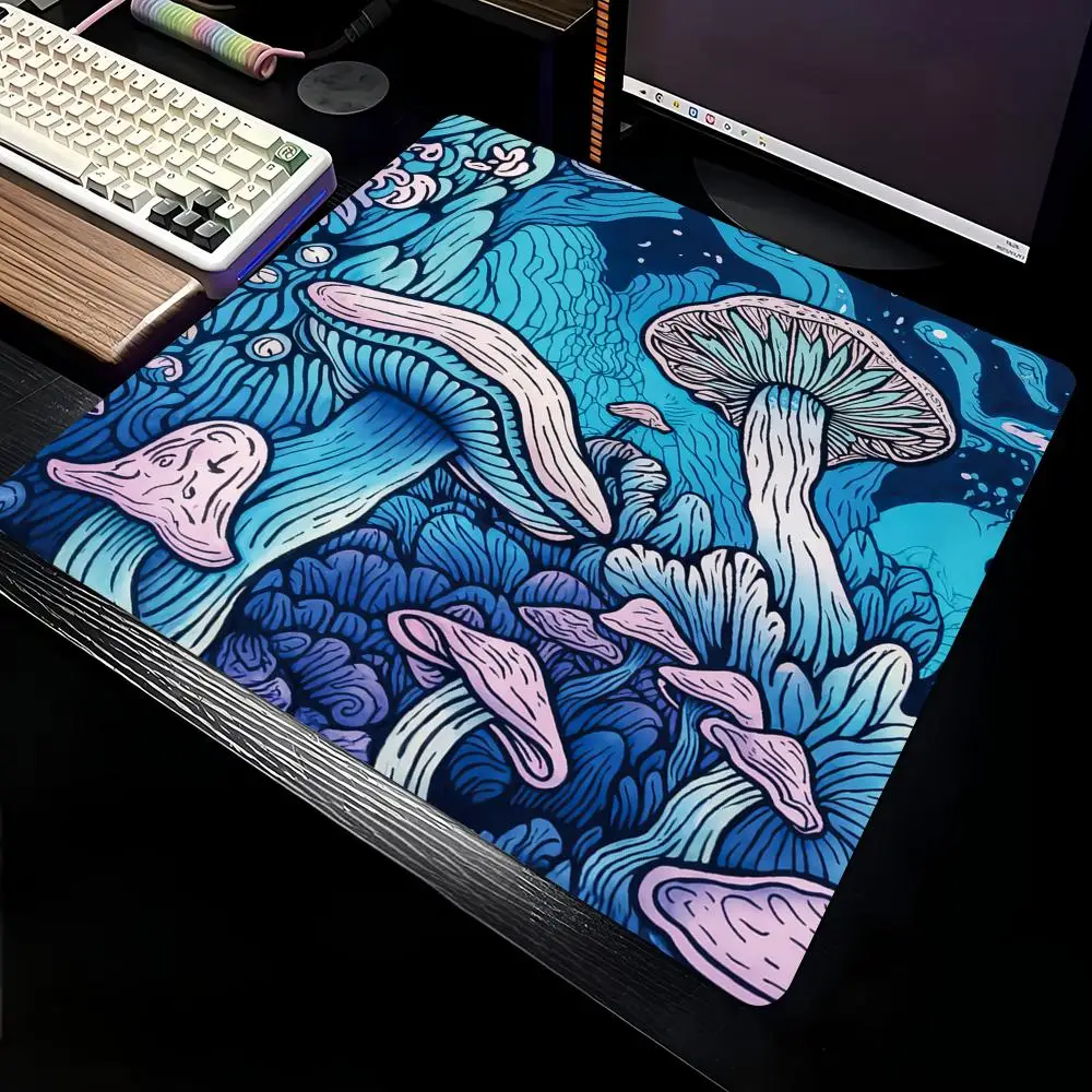 

Unique Mushroom Forest Gaming Mouse Pad Desk Mat Non-Slip 40X45CM mousepads with Stitched Edge pc accessories Gaming mats