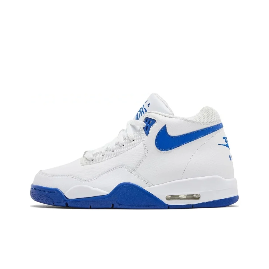 Nike Flight Legacy Mid top Basketball Shoes Men's White Blue BQ4212-103