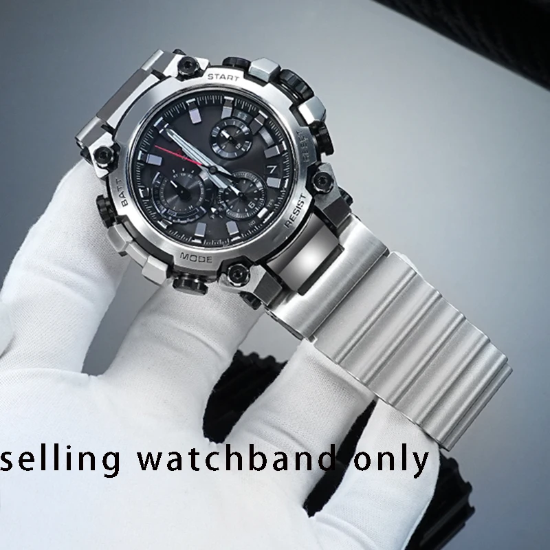 

Твердый быстросъемный ремешок для часов Casio серии G-SHOCK MTG-B3000, модифицированный металлический ремешок для часов с твердым сердечником из нержавеющей стали, браслет