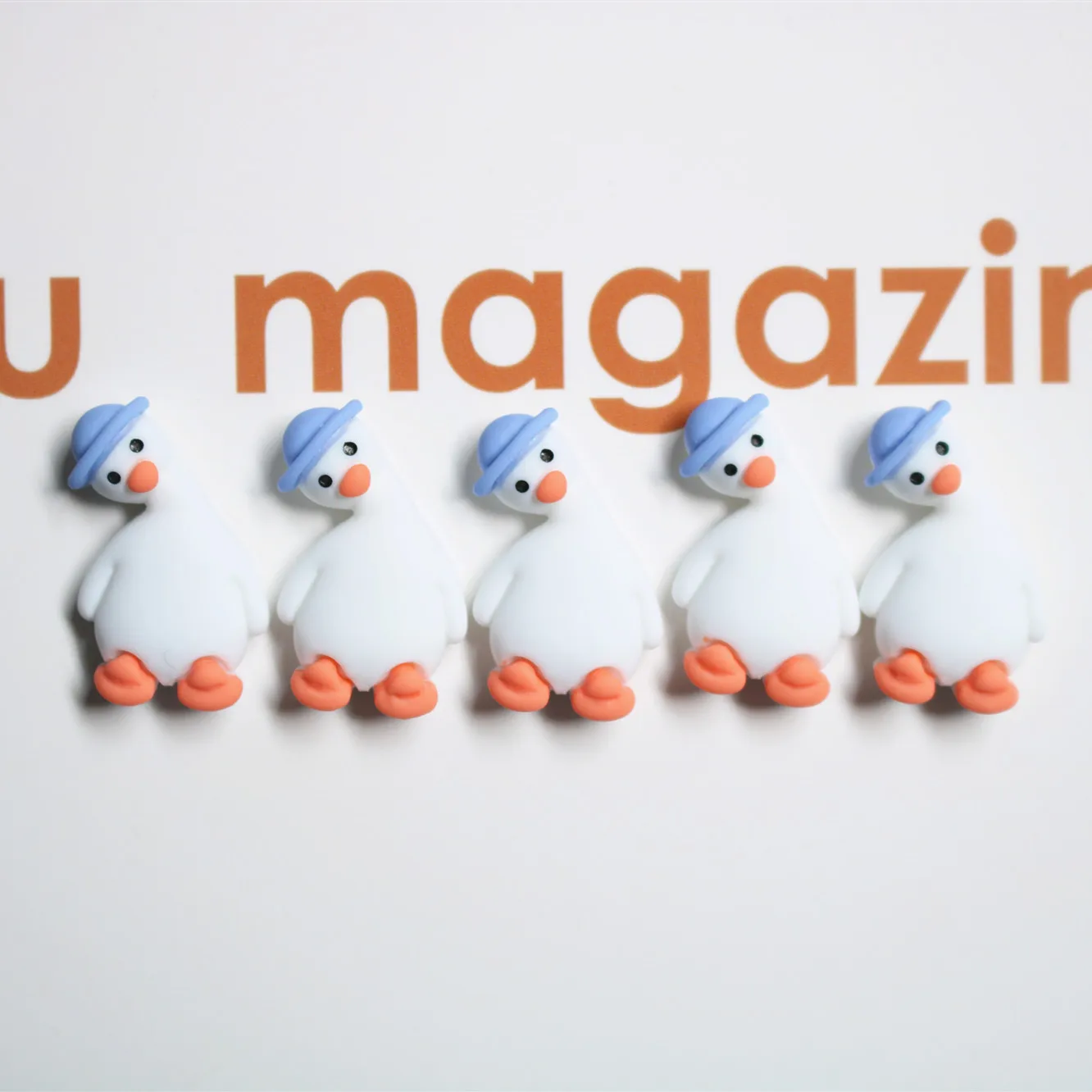 5pcs cute miniso series duck cartoon resin flatback cabochons diy crafts materials jewelry making charms