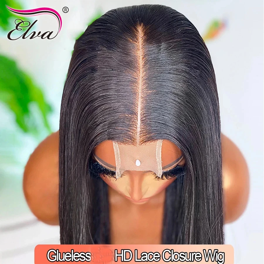 

Full Frontal Wigs Silky Straight 13x6 HD Lace Front Wig Pre Plucked Real HD 7X7 Lace Closure Human Hair Wig Melt Skins For Woman