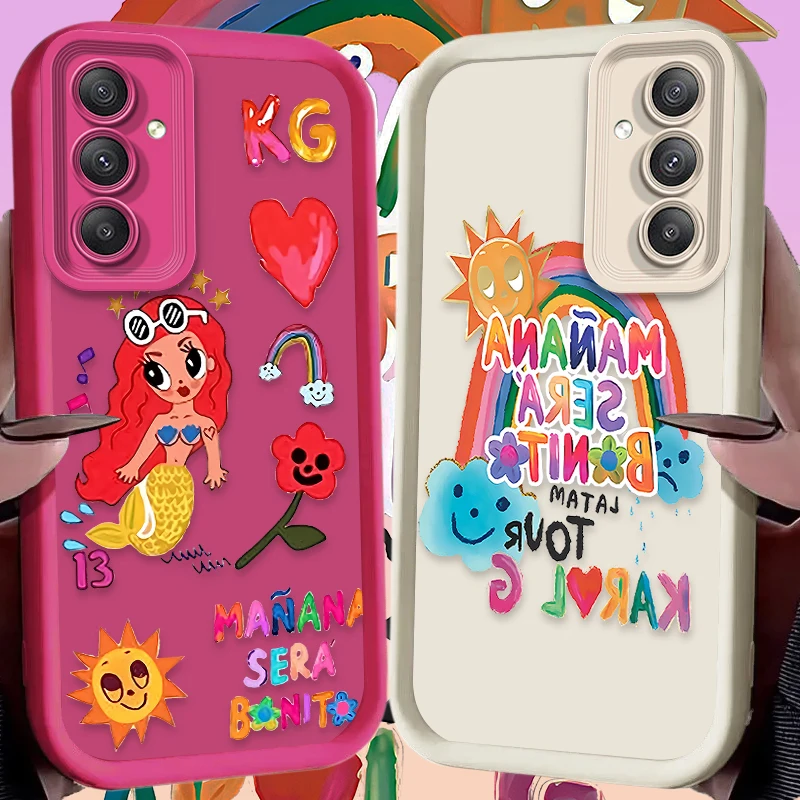 Karol G Manana Sera Bonito Soft Case for Samsung Galaxy A25 A15 A55 A35 A05 A05S 5G A24 A13 A23 A12 A22 A32 A52 A52S A71 A72 A51