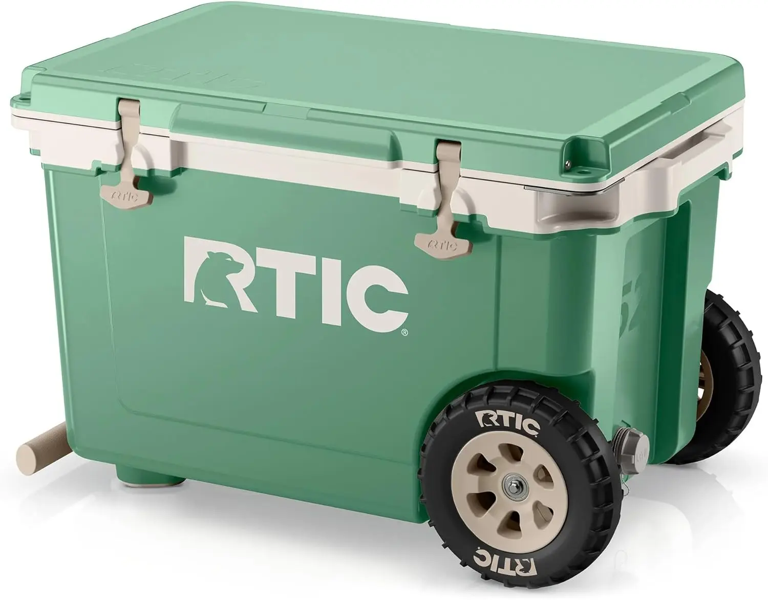 

52 Quart Ultra-Light Wheeled Hard Cooler Insulated Portable Ice Chest Box for Beach, Drink,