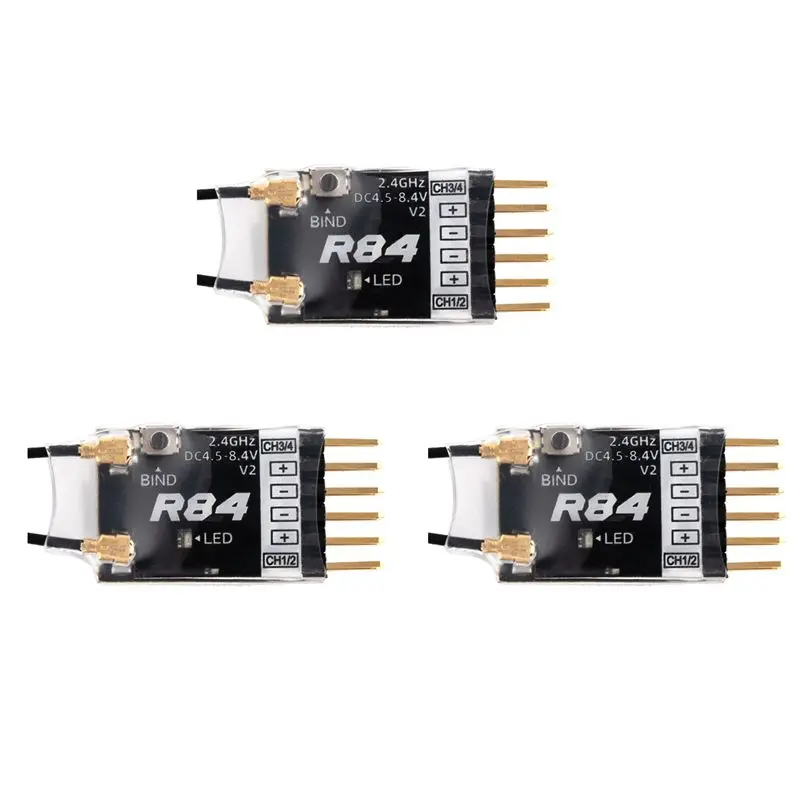 Приемник AS96-3X для Radiomaster R84 V2 4CH, совместимый с PWM RC-приемниками, для передатчиков Frsky D8 D16 SFHSS Radiomaster TX12 T16S