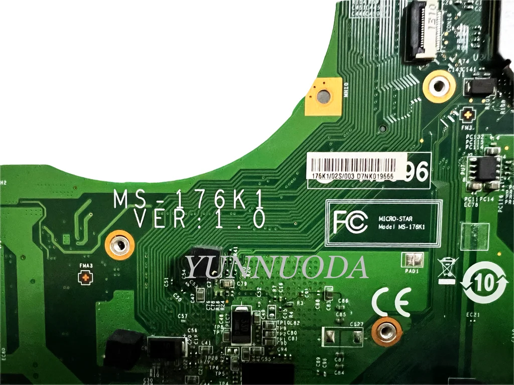 MS-176K1 VER 1.0 For MSI GX70 MS-176K Laptop Motherboard 100
