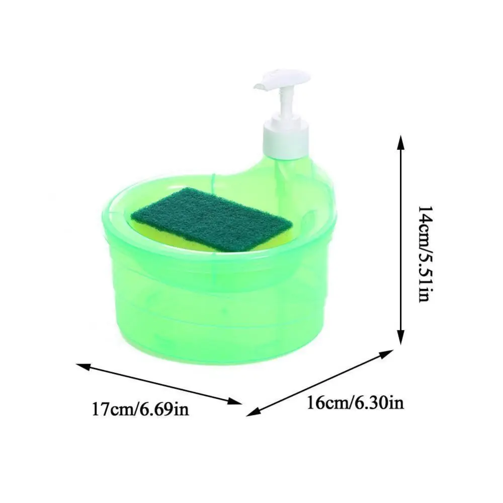 Dishwashing Liquid Automatic Dispenser Portable Soap Liquid Adder Kitchen Detergent Press Box Sponge Soap Kitchen Tools