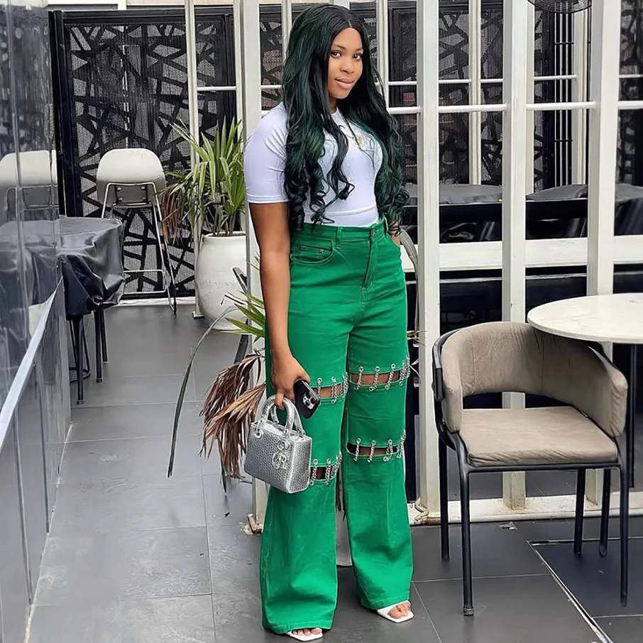 Рисунок 4 - Новые повседневные джинсы с пустыми ногтями и цепочкой