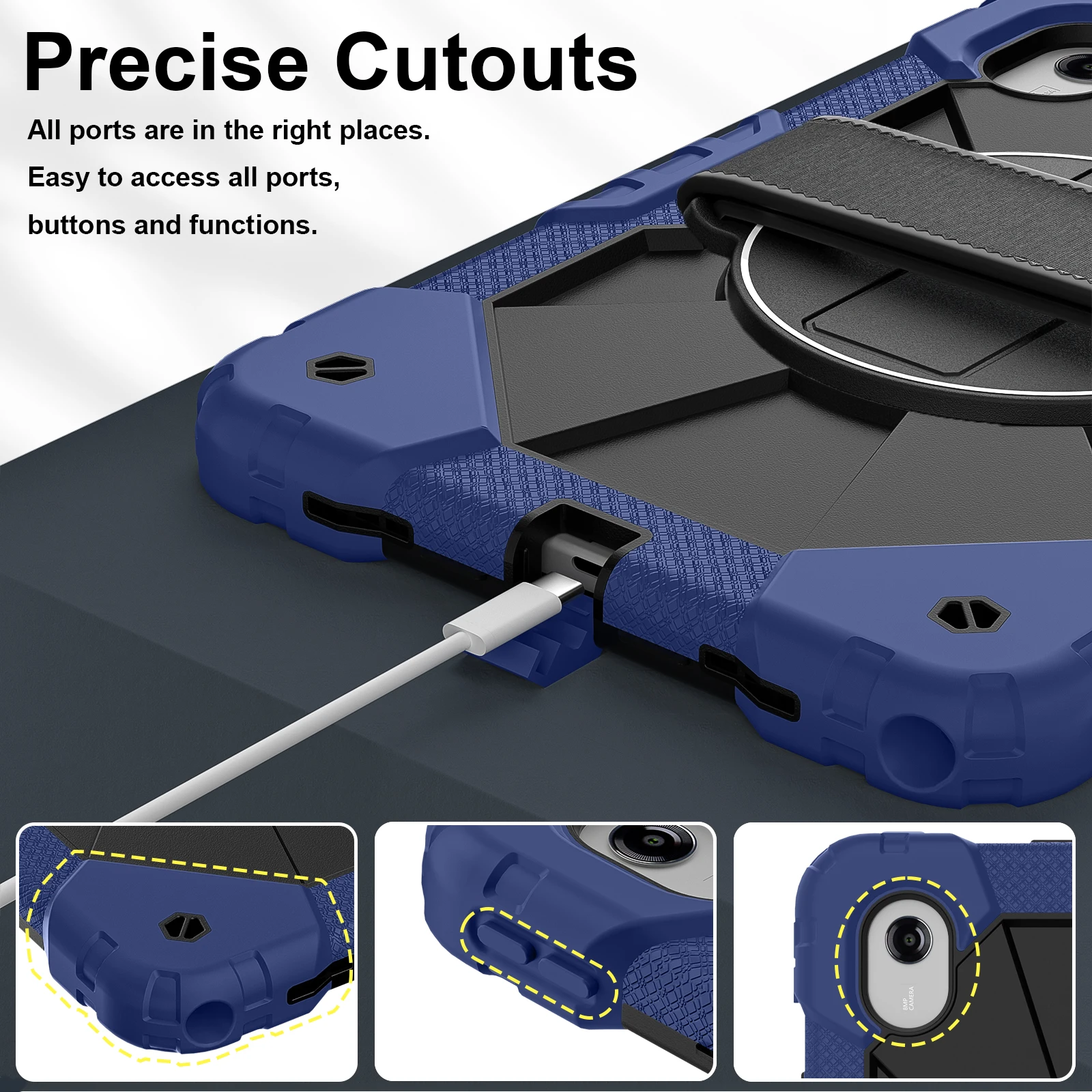 Case For Lenovo Idea Tab 11.0 TB-336 M11 2024 for Xiaoxin Pad 11 2025 Rotating Kickstand Stand Thick Heavy Duty Shockproof Cover