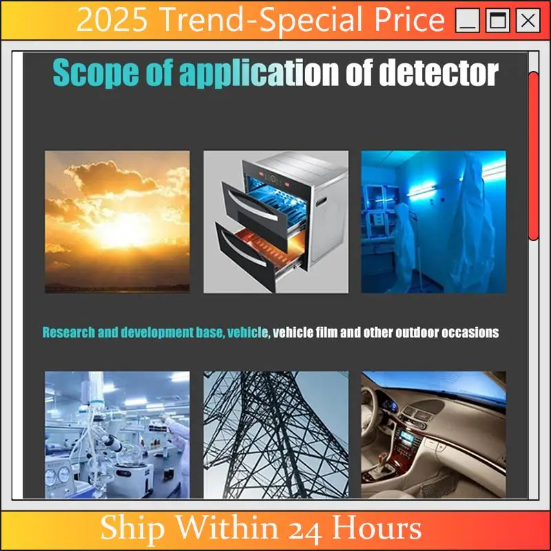 CHYY Top Black Radiation Monitor Digital UV Detector For Home Office Outdoor Inspection Black