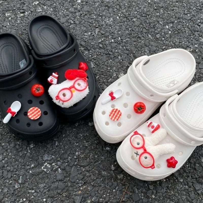

MINISO новый плюшевый Kt Cat & Bunny ABS очаровательная обувь аксессуары садовая обувь сабо сандалии DIY украшения подарки на день рождения