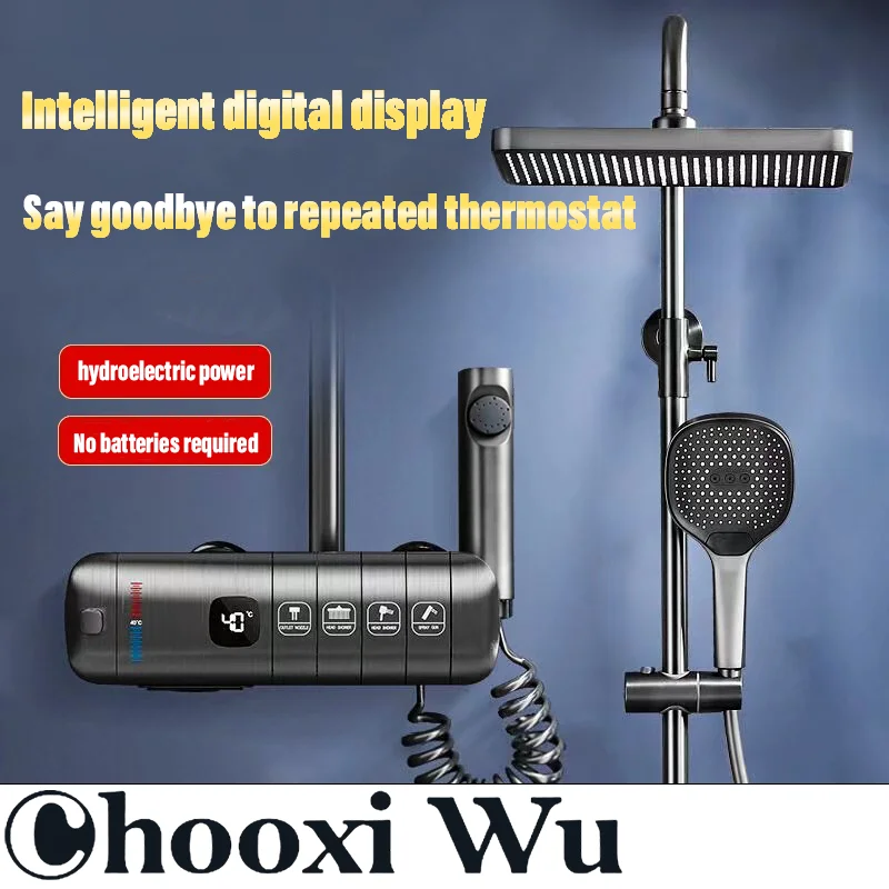 

CHOOXIWU - Digital thermostatic shower set for your home, complete set of shower heads and bathroom accessories