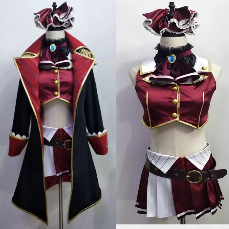 

Аниме Hololive Houshou Marine Косплей Мужская Женская Одежда Хэллоуин Вечеринка Наряд Нестандартного Размера