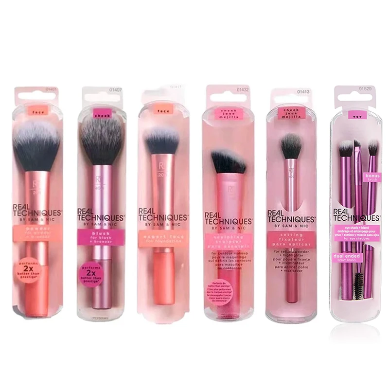 Real Techniques Professional Makeup Brushes Set Foundation Powder Contour Blush Concealer Eyeshadow Blending Cosmetic