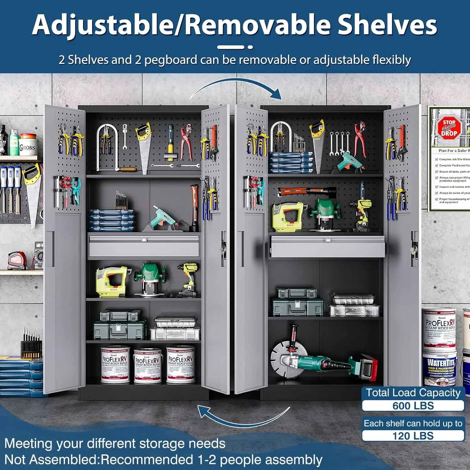 

Металлический гаражный шкаф для хранения с замком. Шкаф для инструментов Шкафы со стальным замком Картотека. Запираемые сверхмощные гаражные шкафы