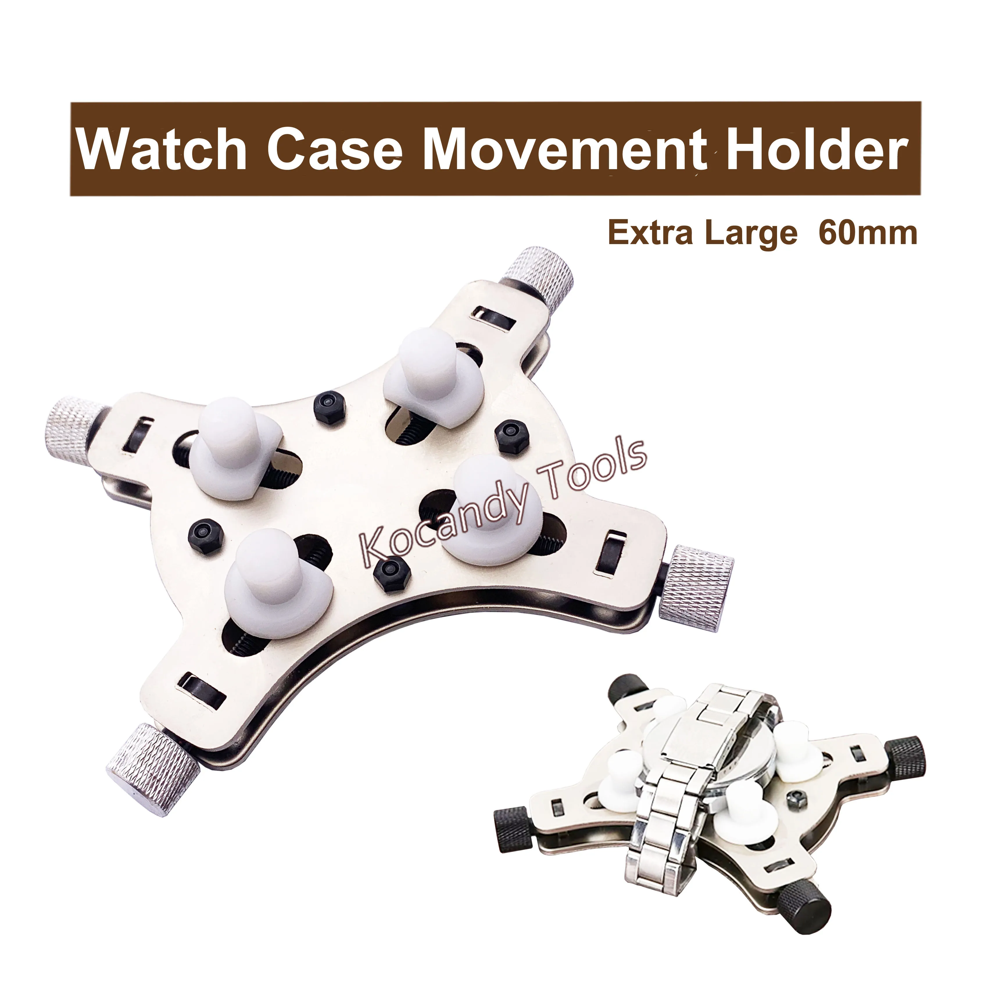 Herramienta de reparación de relojes, caja de reloj, soporte de movimiento, abrazadera de tornillo, herramienta de reparación de relojero Extra grande