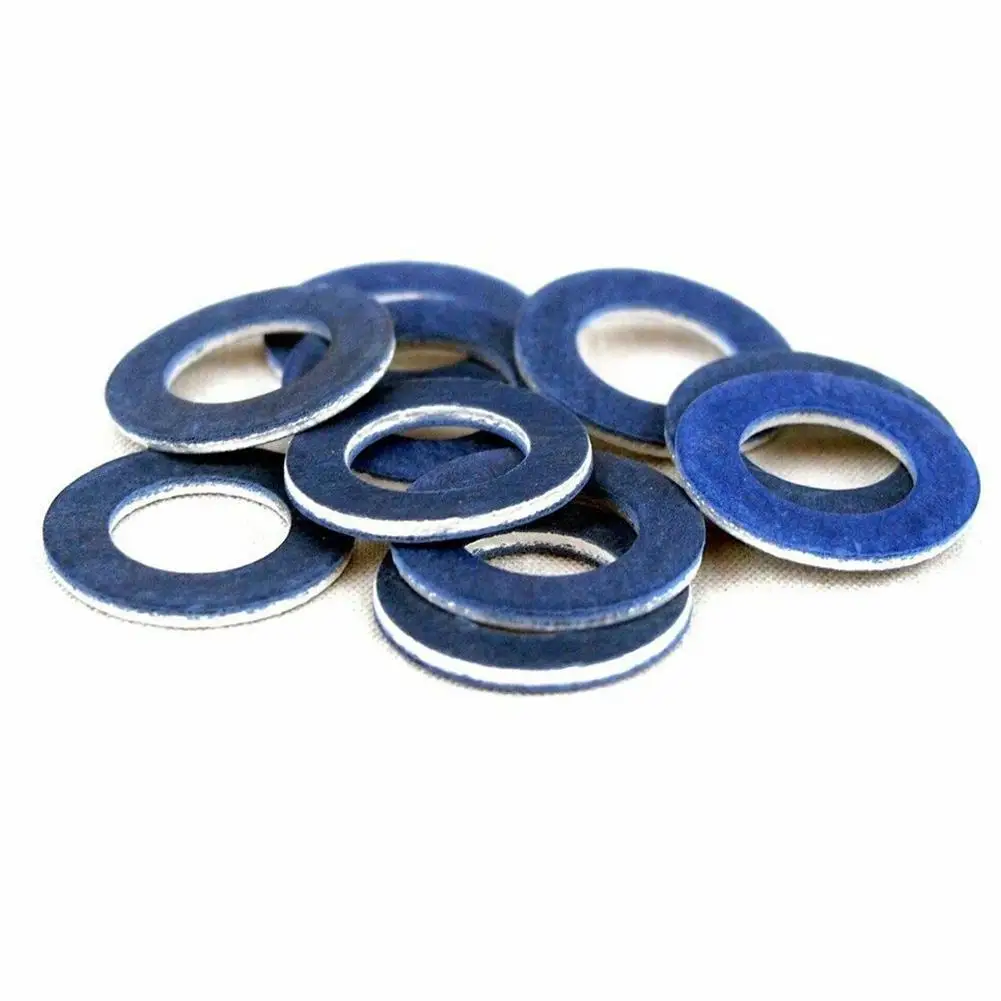 10Pcs For Toyota Lexus Engine Oil Drain Plug Seal Washer Oil Pan Gasket Alumium Auto Parts Car Accessories 90430-12031