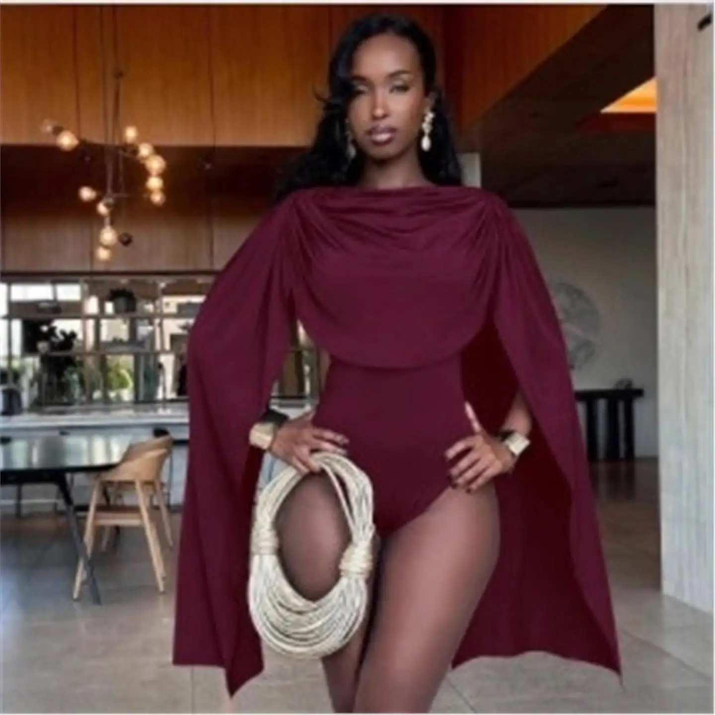 بدلة Ele عالية الخصر من قطعة واحدة مع تصميم Sa للعلامة التجارية الصينية المهمة للتجارة الإلكترونية النقية S #3