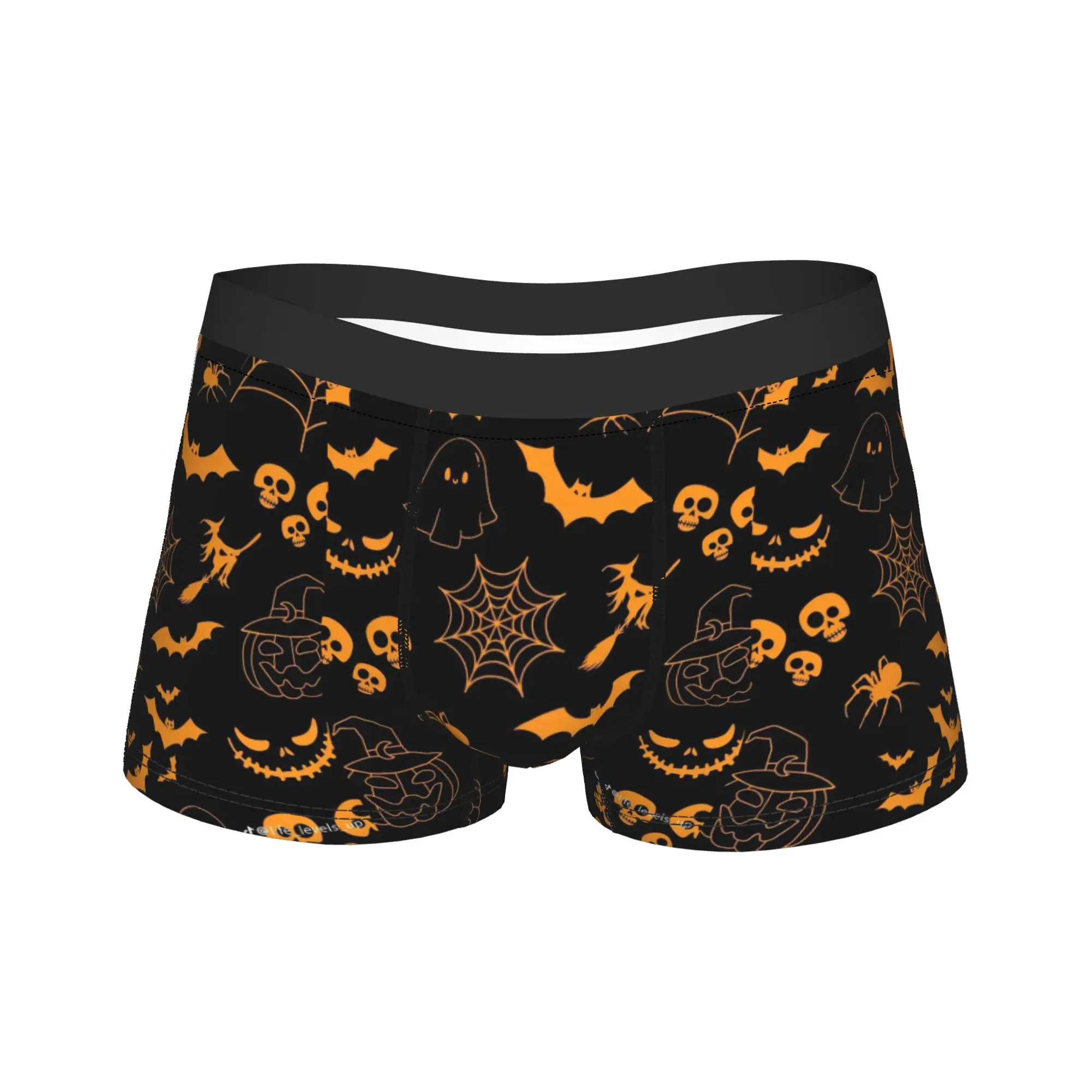 Halloween Ghost Pumpkin Spooky Trick Or Treat Witch Boxers Novelty Gift For Man Fun Underwear  Boxer Underpants