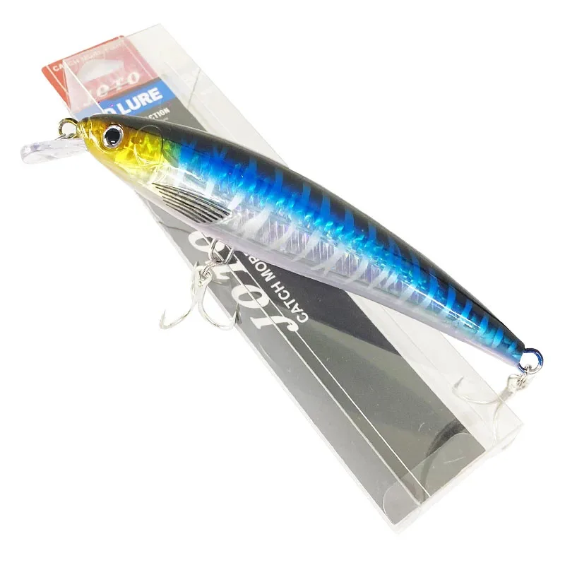 140 millimetri 41g Grande Galleggiante Minnow Esche Da Pesca Laser Esche Artificiali Acqua Salata Coulée Lunga Traina Wobblers UV Jerkbait