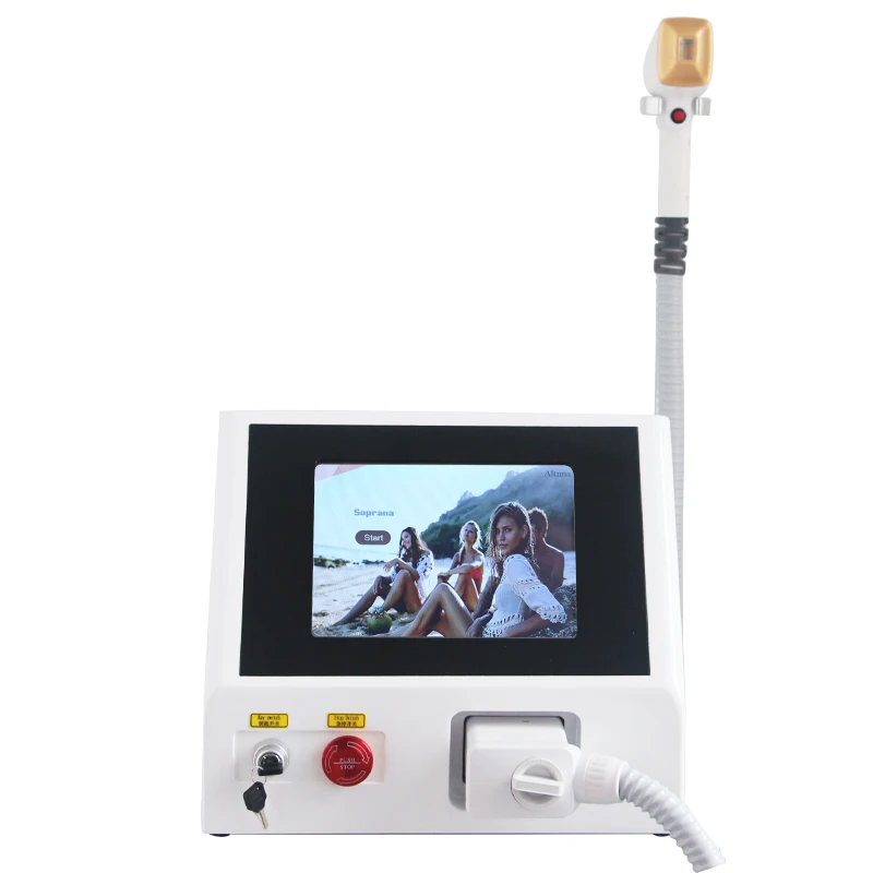 2025 New type of diode laser 755 808 1064nm multi wavelength hair removal machine suitable for facial cooling head painless lase