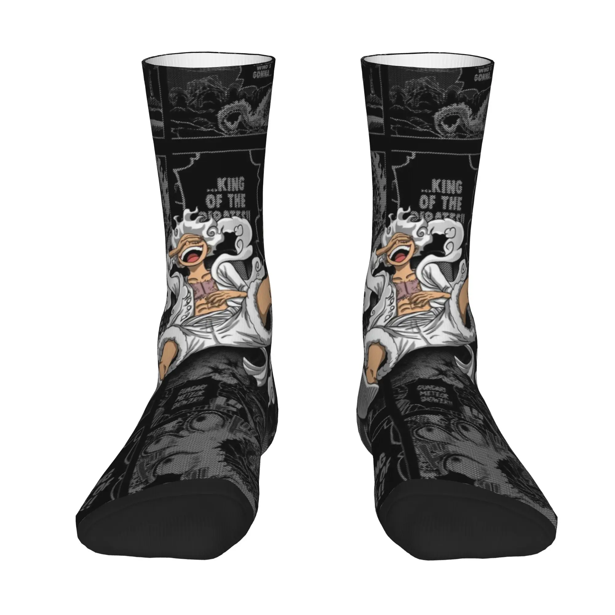 1 Pair Funny Sock One Piece Luffy (21) Harajuku Seamless Pattern Printed Men Socks Casual Men's Socks