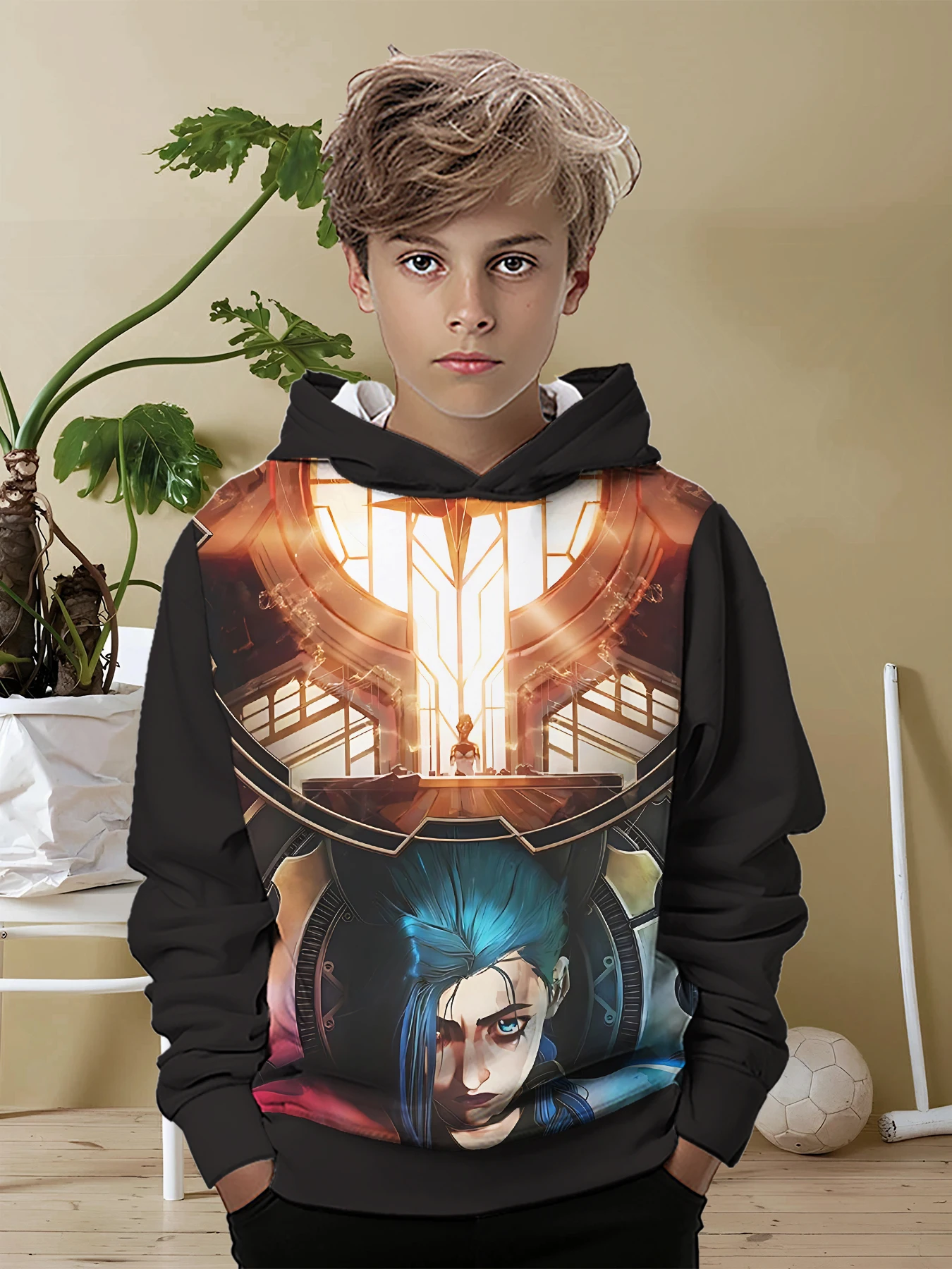 L-Leagues of Legends LOL Jinx 3D Print All Seasons Children Casual Sweatshirt Cool Pullover Tops Unisex Clothes Boy Girl Hoodies