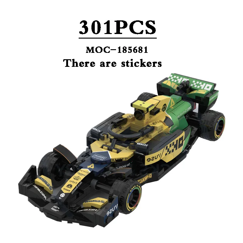 

Building Block MOC-185681 MOC-F1 Racing MCL38 Small Car Toy, Assembly Model 301PCS Kids Birthday Gift Christmas Toy DIY Gift